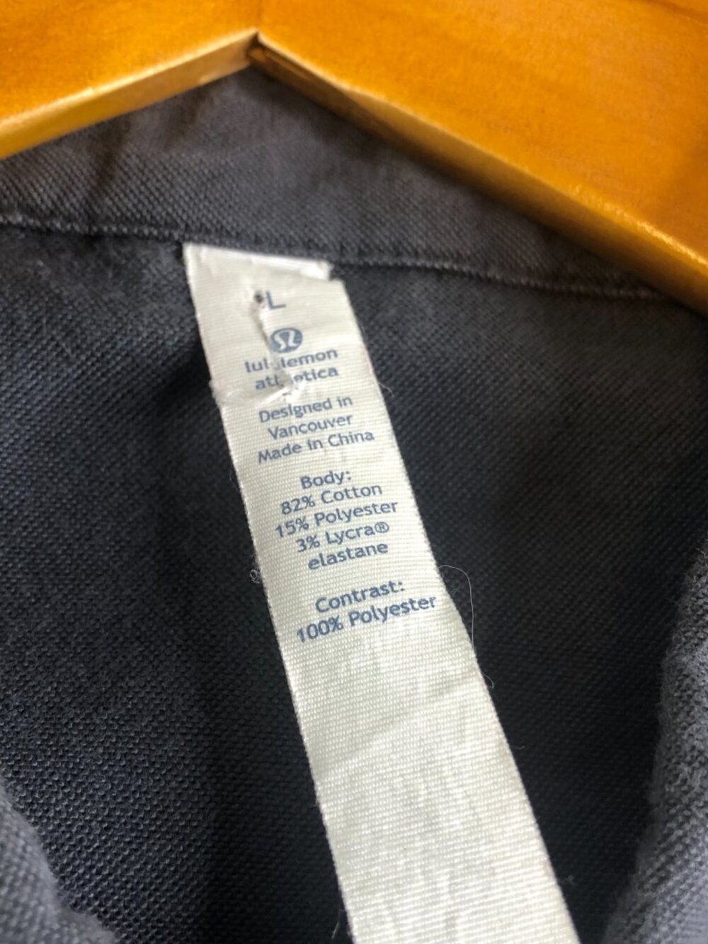 Lululemon Polo Shirt Mens Large Gray Black Pocket Full Snap Performance Bowling - Picture 3 of 9